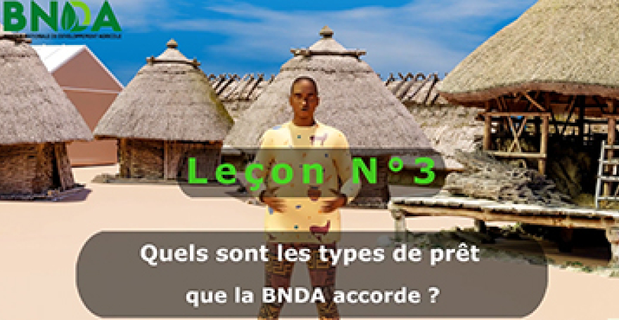 Leçon 3 : Quels sont les types de prêt que la BNDA accorde ?